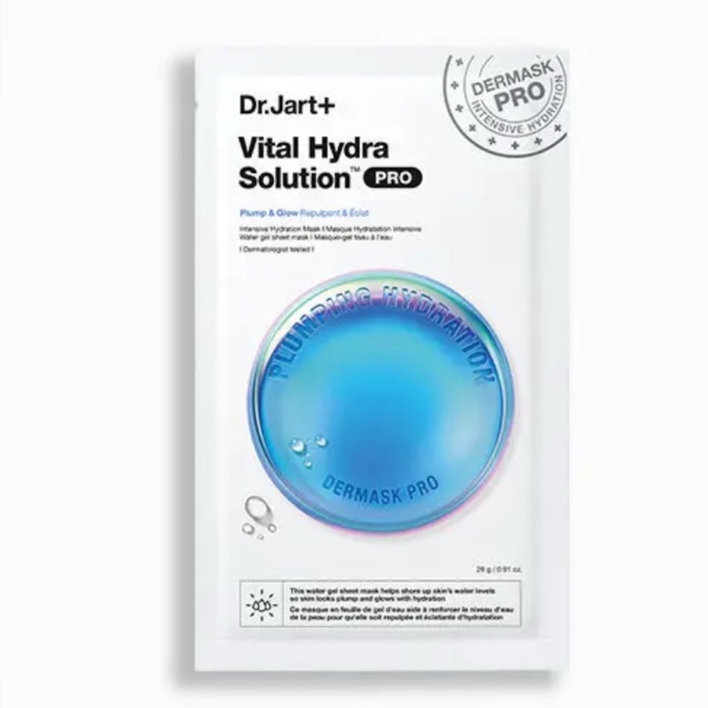 💙 4/$20 Dr. Jart+ Vital Hydra Solution PRO Glow Face Mask with Hyaluronic Acid
